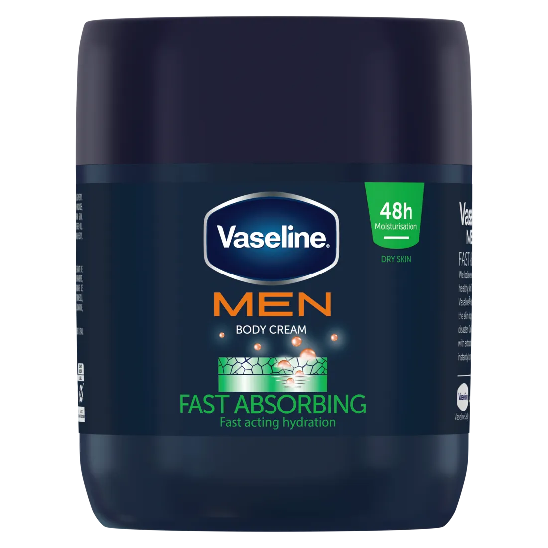 Vaseline MEN Fast Absorbing Moisturizing Body Cream for Dry Skin 400ml