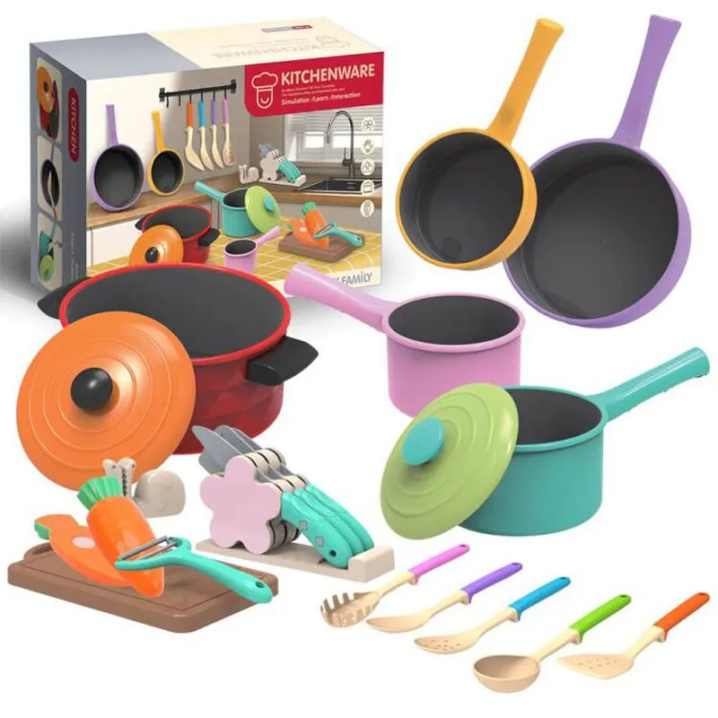 XRK Kids Play Kitchen Accessories - Complete Cooking Toy Set