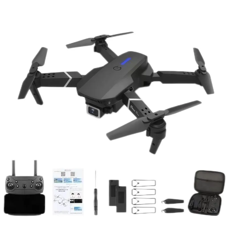 Mini Drone With 4KDual Camera,Drones One Key Take Off/Landing, Waypoint Fly - Black