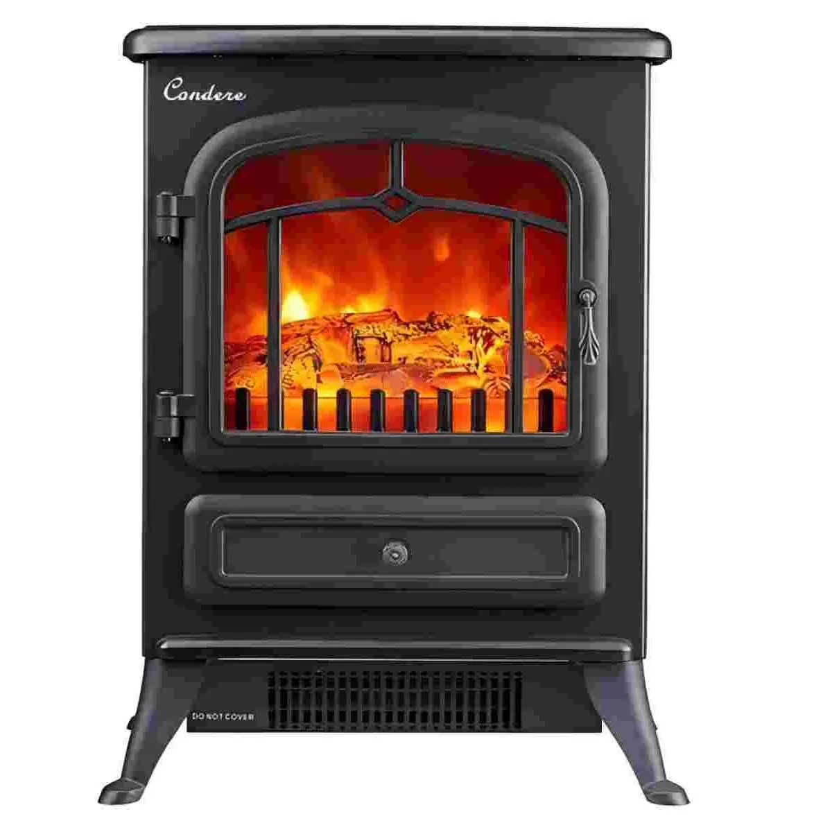 CONDERE Electric Heater ZR-8002, Freestanding Electric Fireplace Heater