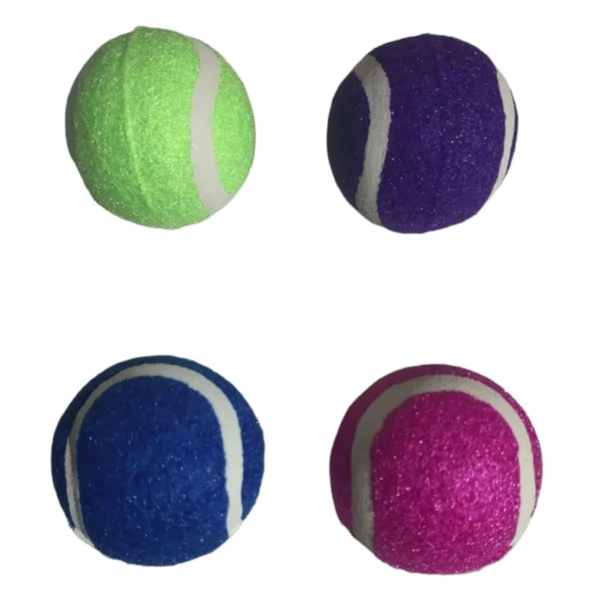 Mini Tennis Balls - Small Dogs & Cats - Hard Rubber - Colourful