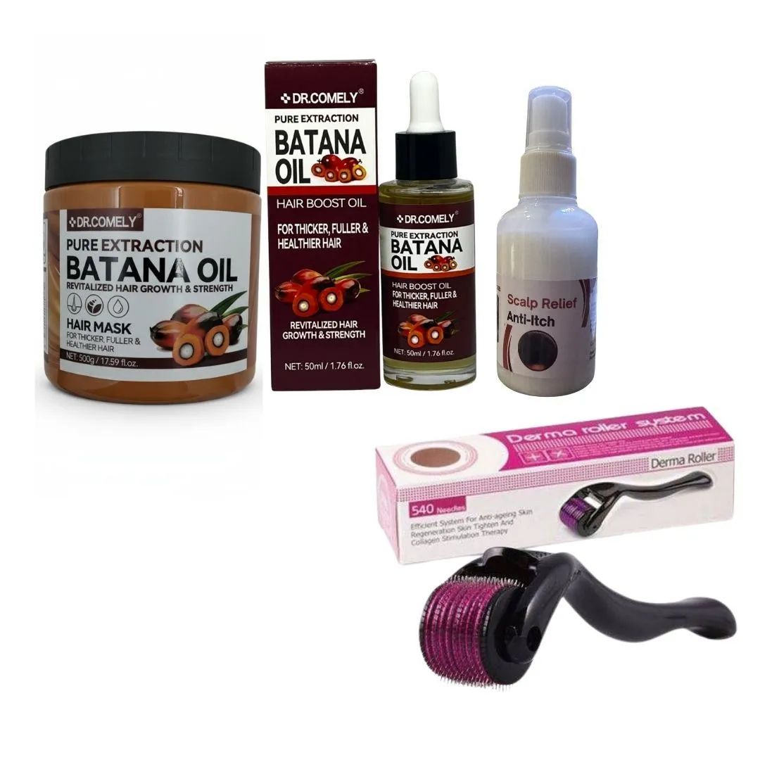 Hair Growth & Scalp Care Treatment Set - Batana Hair Products and Anti-itch