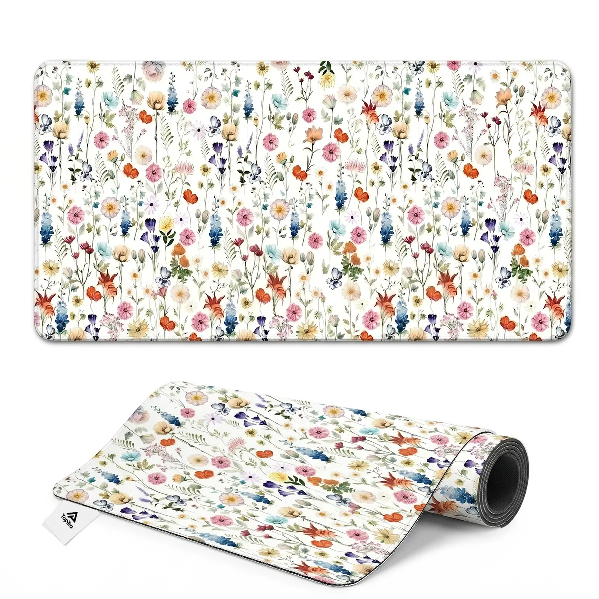 Topika Mousepad, Mouse Pads And Mouse Mats For Laptops Pink Floral Desk Pad