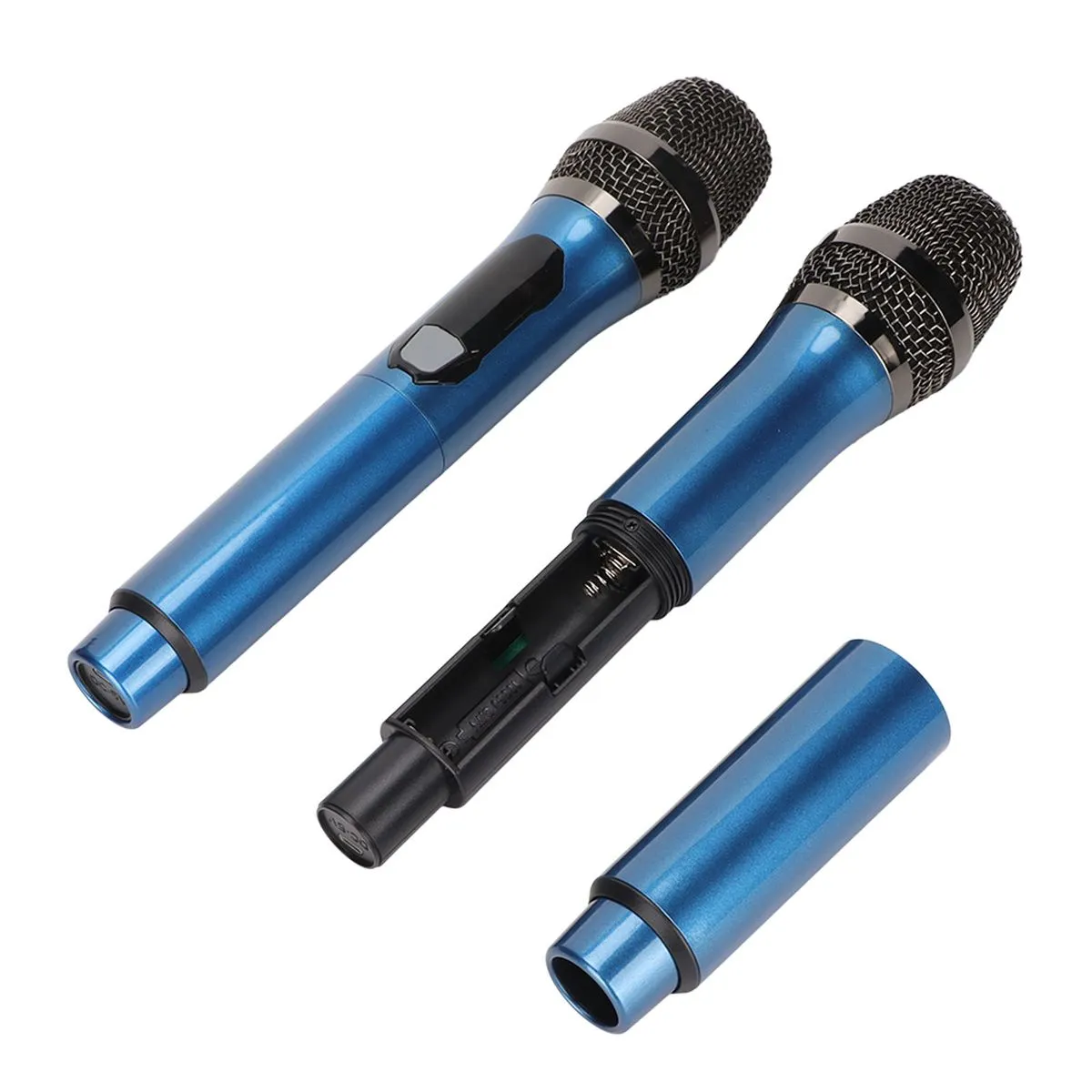 Dual Handheld Karaoke Mic with LED Display, Wireless for Home