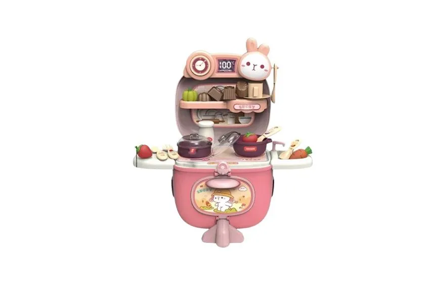 Kids Kitchen Set Suitcase Toy for Girls (3-6 Years) | Pretend Play Cooking