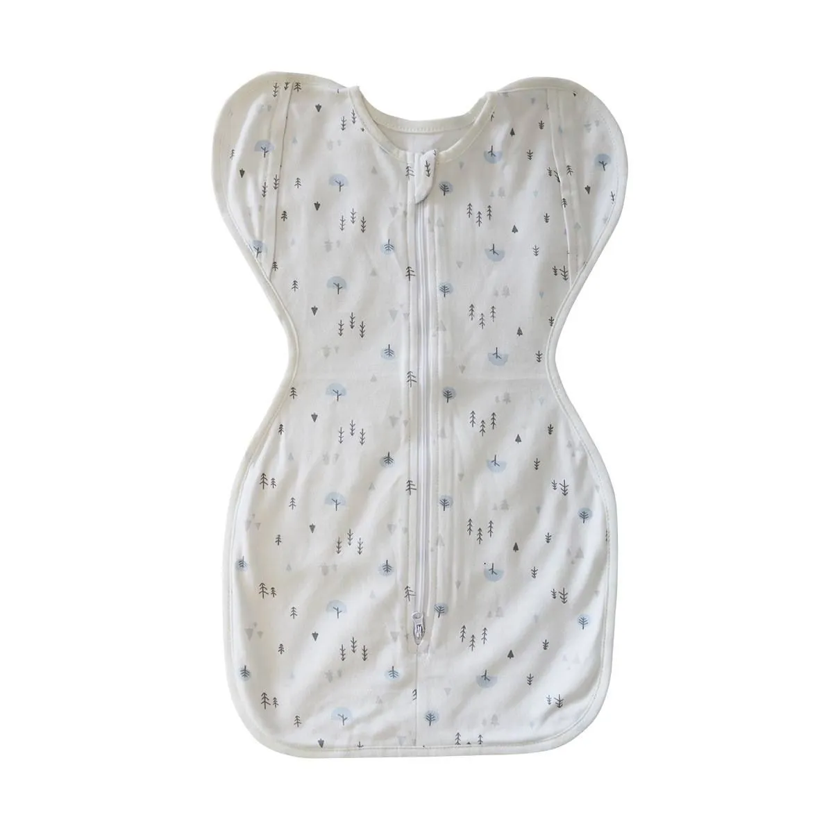 Snuggletime Cotton Knit Swaddling Sleep Pod - White, Blue