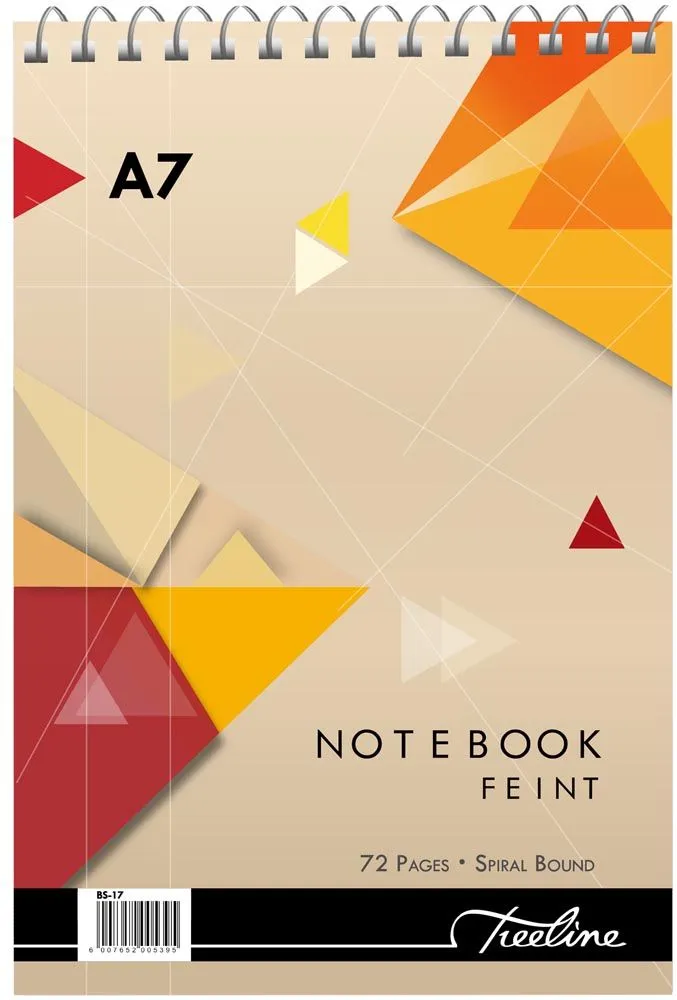 Treeline A7 Spiral Note Books Top Bound Wiro 72 pg - Pack of 10