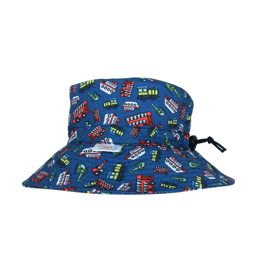 Moosel Hats Boys Wide Brim Bucket Sun Hat - Transport