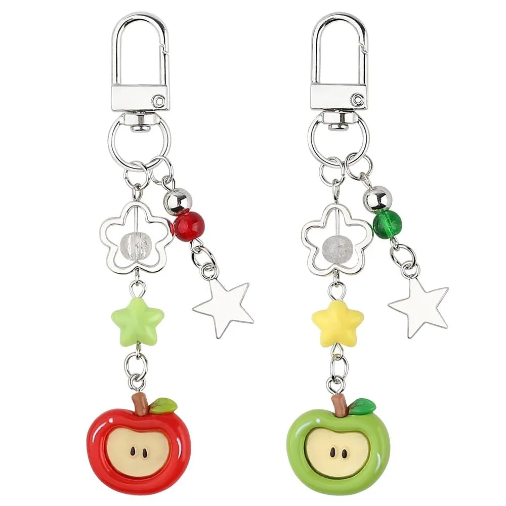 2Pcs Cute compatible Apple Key Chains for Phone Bag Charms Women's
