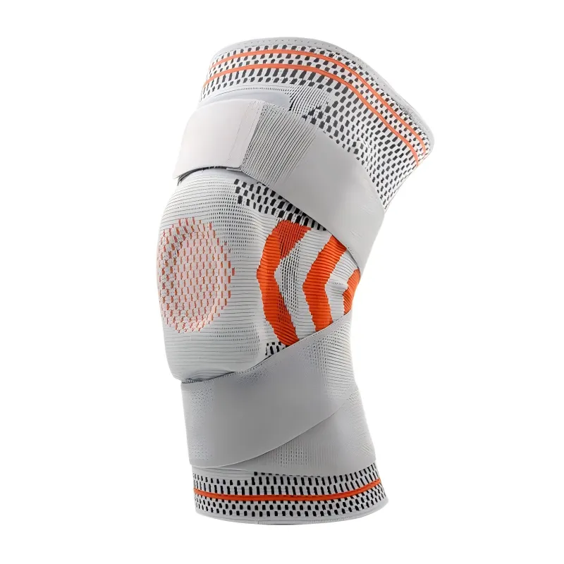Dual Spring Knee Brace with Silicone Pad, Anti-slip Sports Knee Support