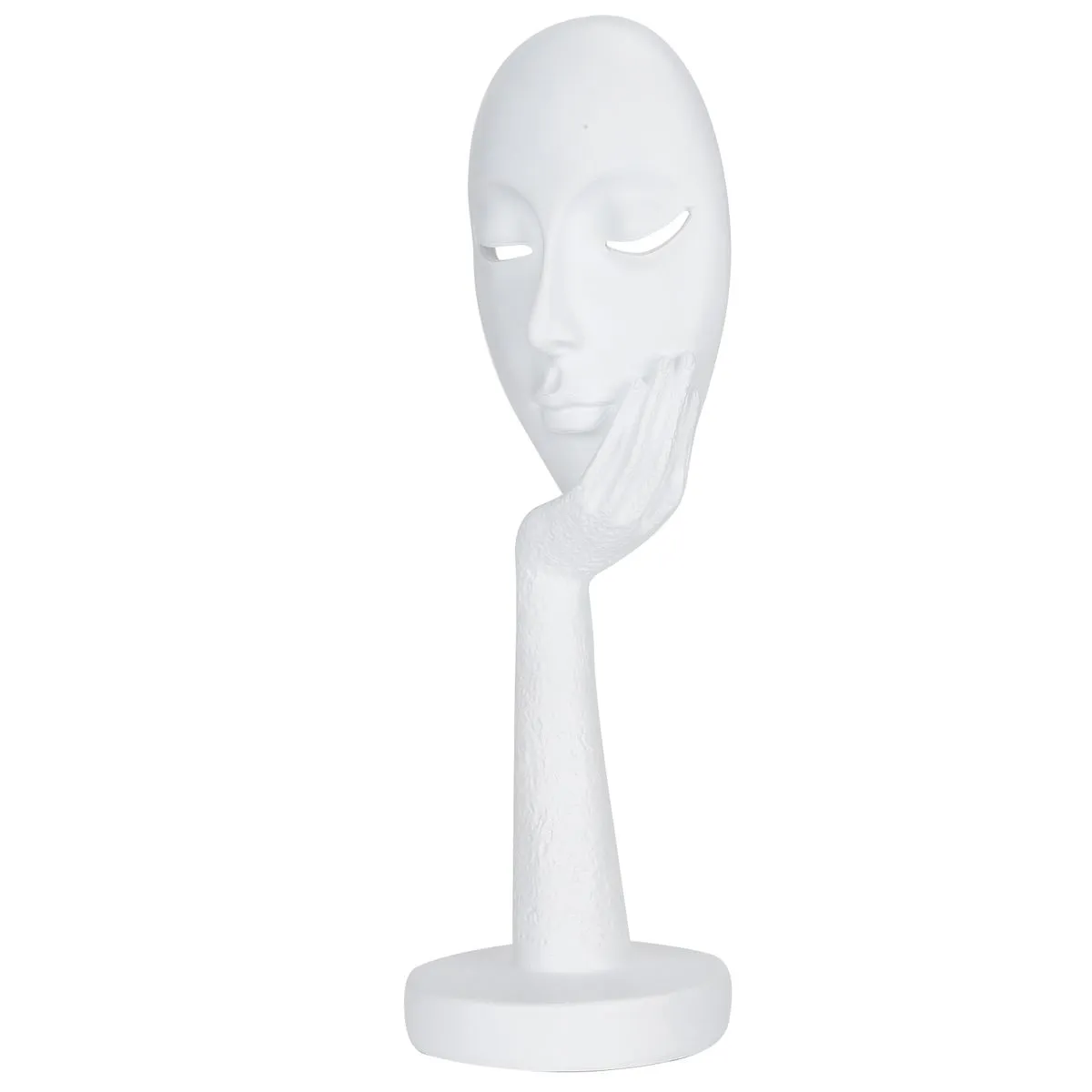 Abstract Face Mask Sculpture Decor for Cafe Desk