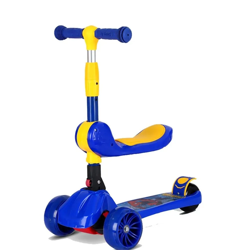 2-in-1 Scooter/Sitting and Sliding/Children s Skating Car Toy Car - Blue
