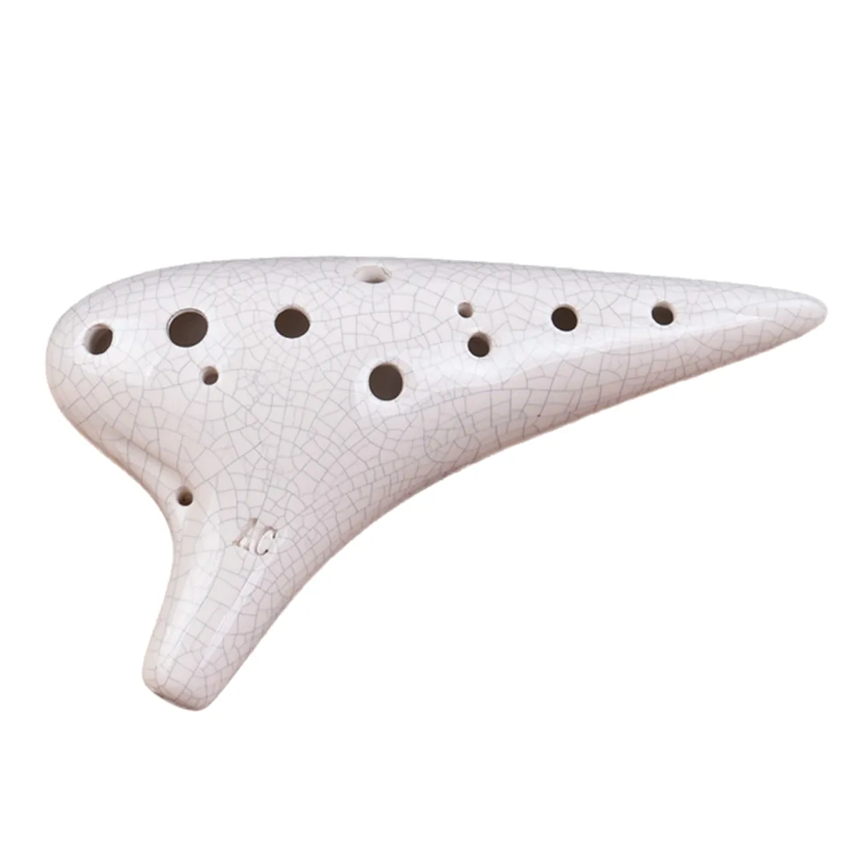 Performance Type 12 Hole Ocarina Suitable for Beginners White