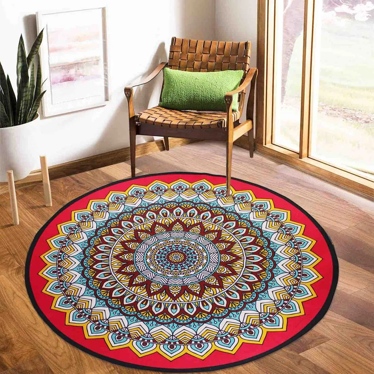 160cm Round LMA Branded 3D Printed Area Rug Lightweight - RM65