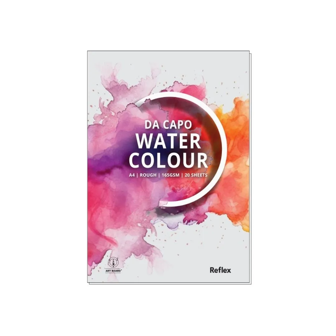 Reflex Da Capo Pad A4 - 20 Sheets with 165gsm White Watercolour Paper