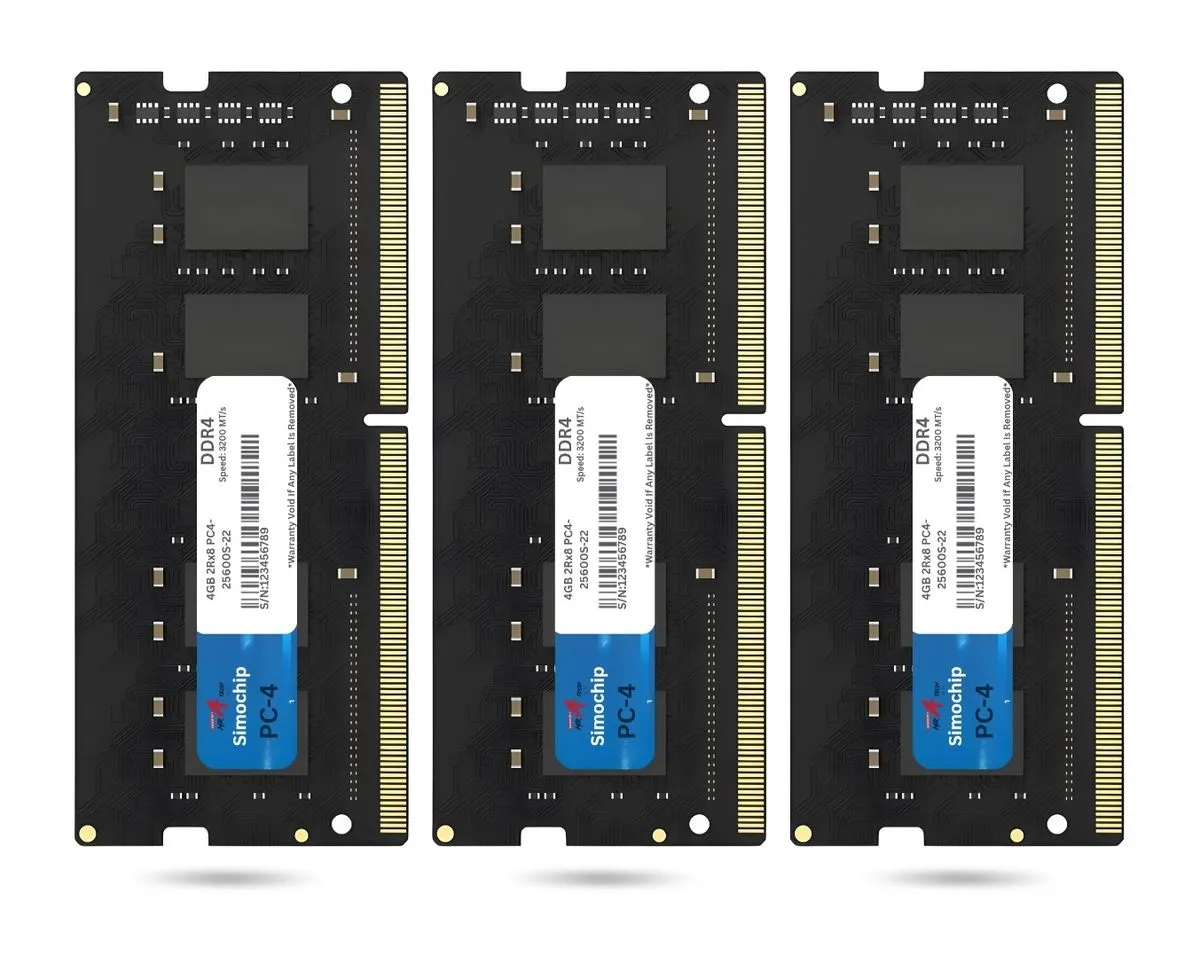 DDR4- 4GB RAM For Laptop ,Notebook , All in computers RAM Memory (DDR4) X 3
