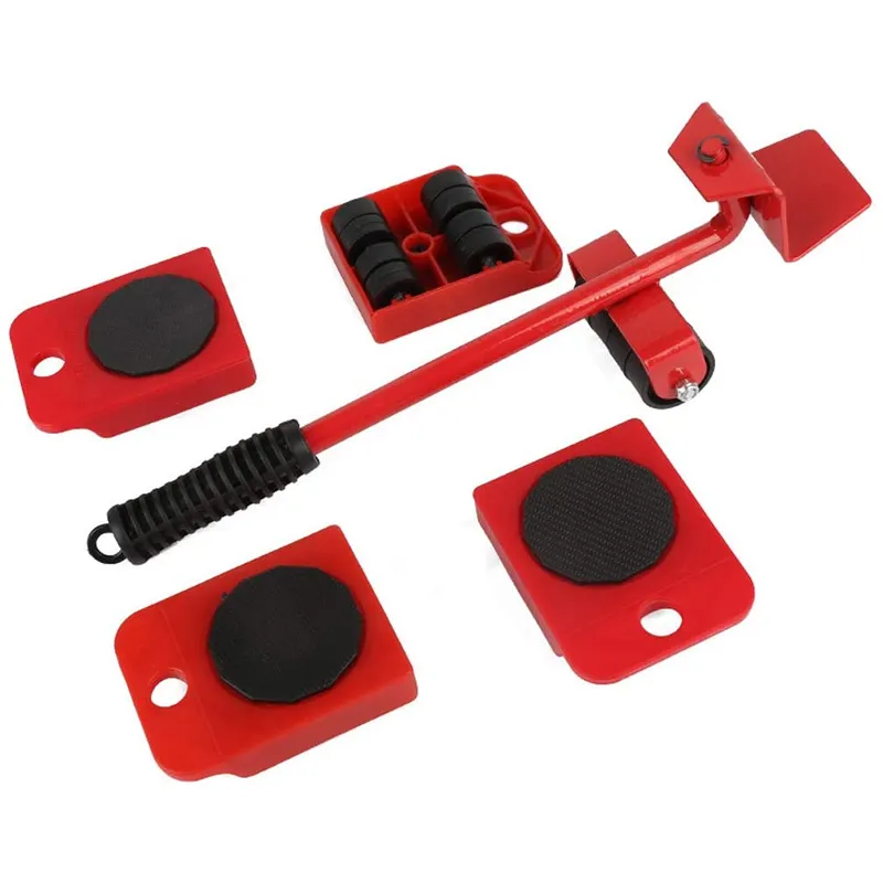 5 Piece Heavy Furniture Moving and Lifting Sliders AO-50171 - Red