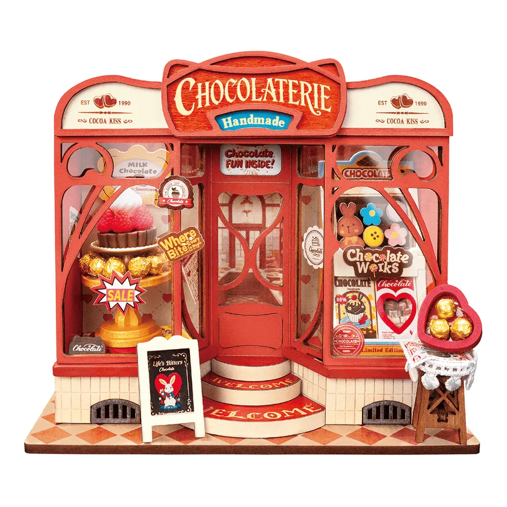 Rolife By Robotime Sweet Chocolate Shop 3D DIY Miniature House
