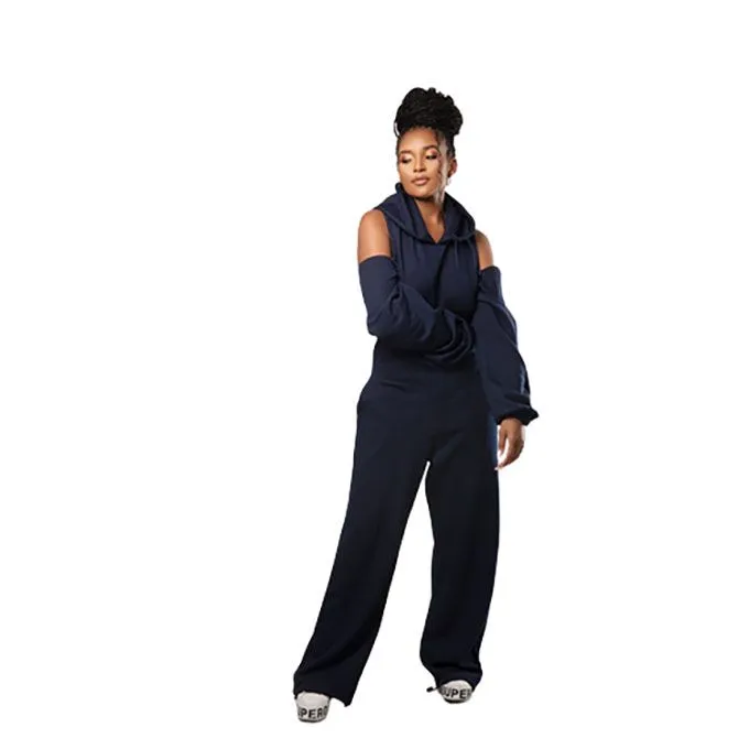 Selphies Warm Brushed Fleece Unisex Oversized Baggy Jumpsuit Tracksuits