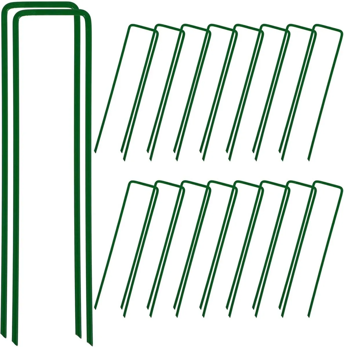 Heavy Duty U-Shaped Garden Stakes Ground Nails For Camping Landscaping