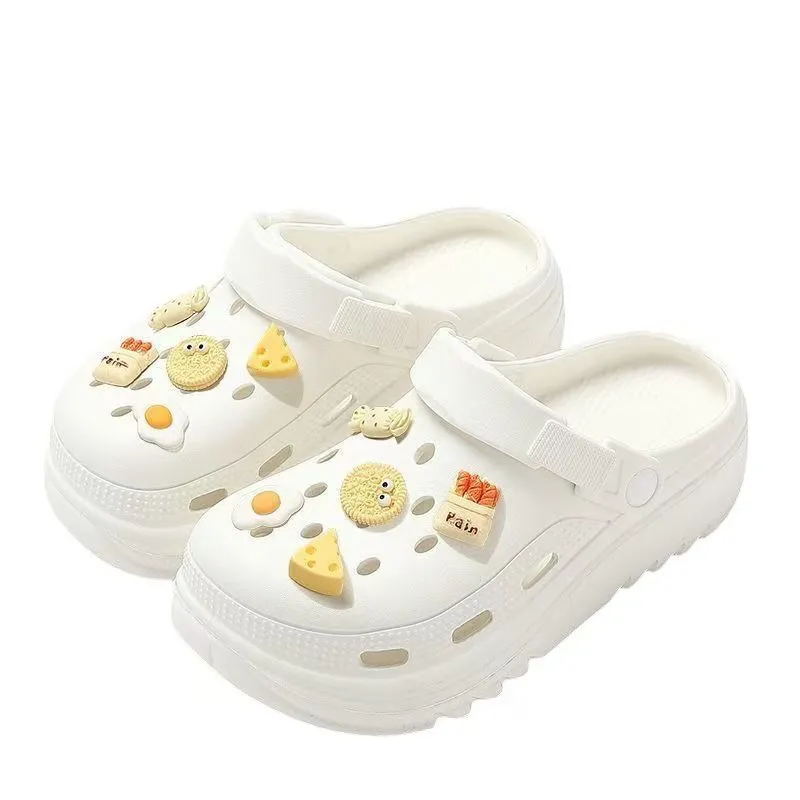Women's DIY Platform Clogs Slip On Slides Beach Shoes