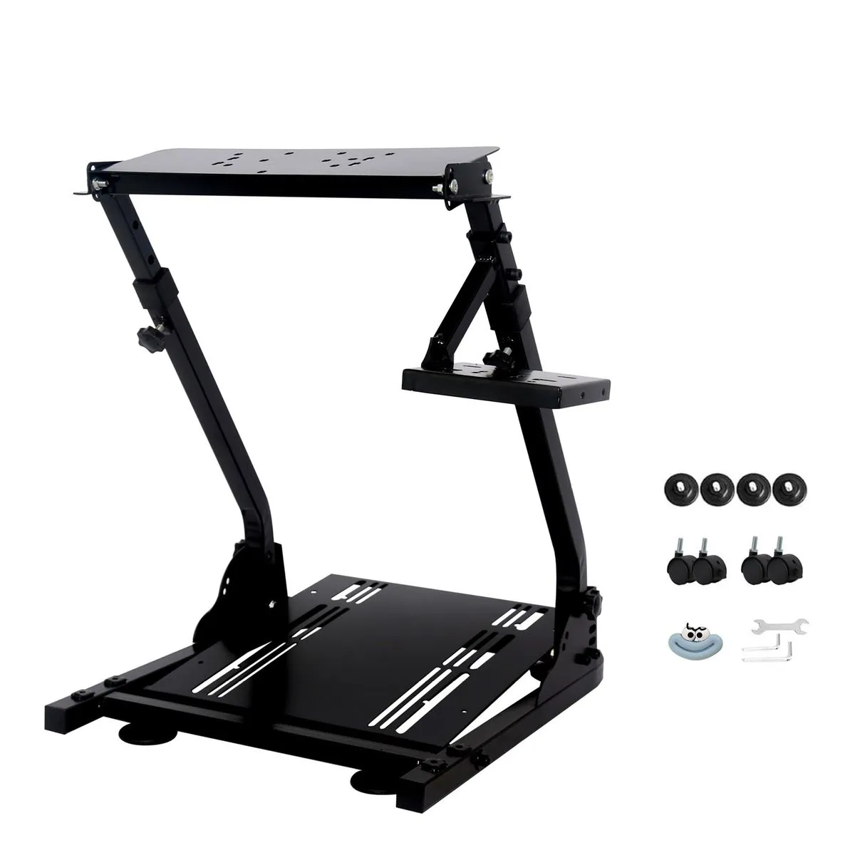 Racing Simulator Steering Wheel Stand,Swivel Casters with brakes,Folding