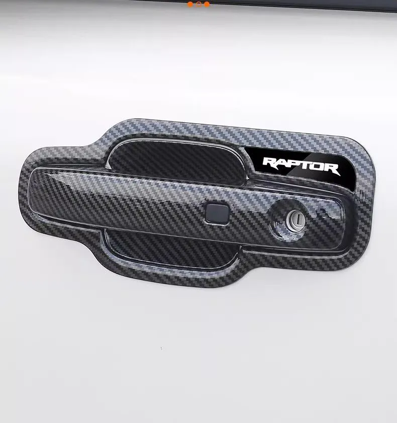 12-Piece Ford Ranger Door Handle Covers - Carbon Easy Stick-On Upgrade