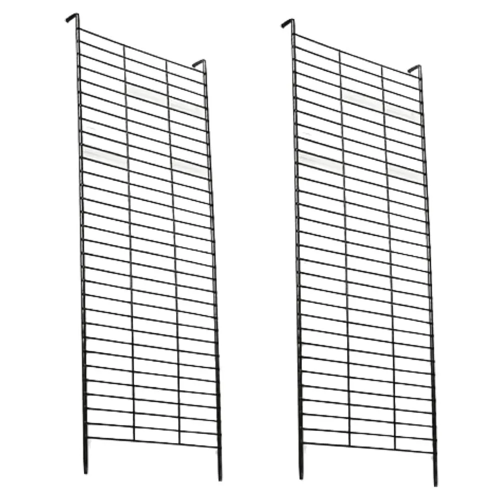 Pet Adjustable Black Iron Wire Chicken Coop Ladder Ramp Set of 2 - 41cm