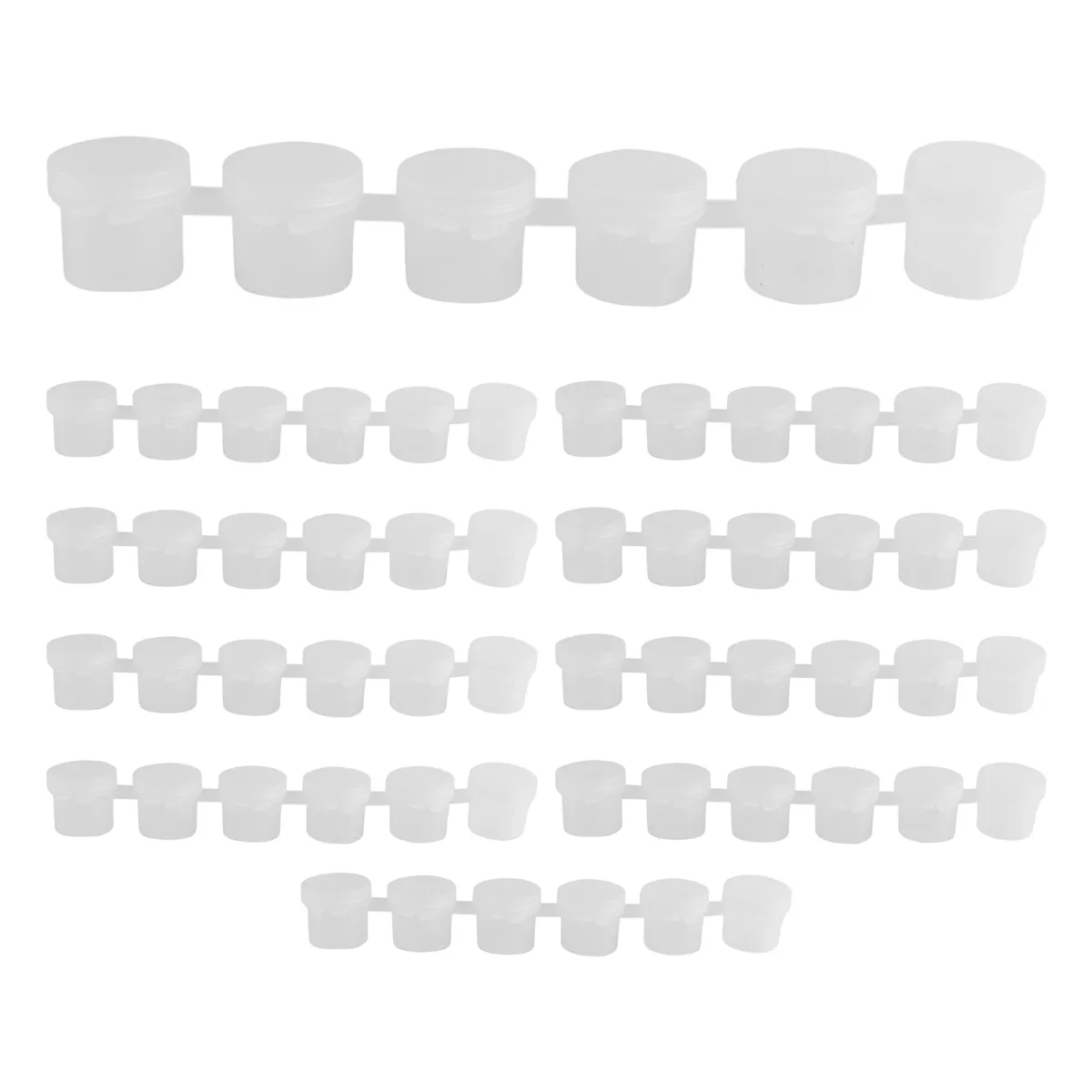 30 Strips Empty Paint Cup Storage Containers Arts Crafts (5Ml/30Pc)
