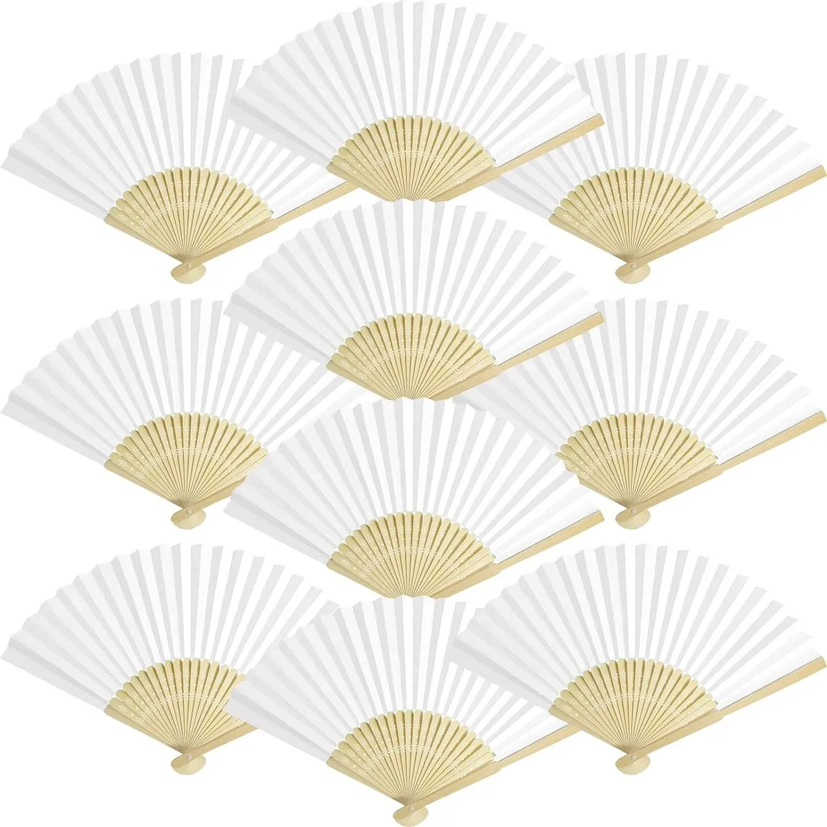 Sugarbirds - White Paper Hand Fan