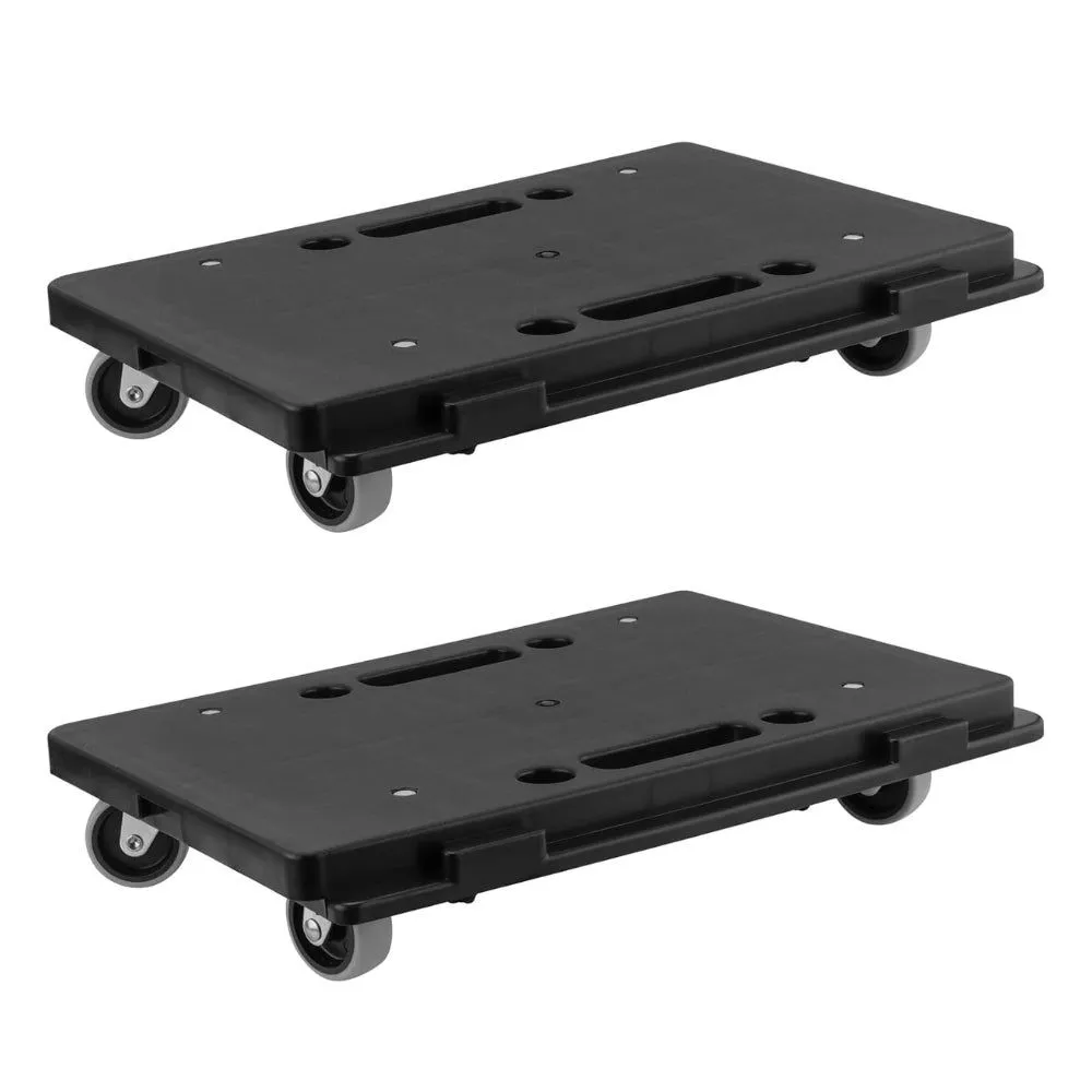 2 Pcs Moving Dolly Connectable Furniture Movers (41.5cm) - Black