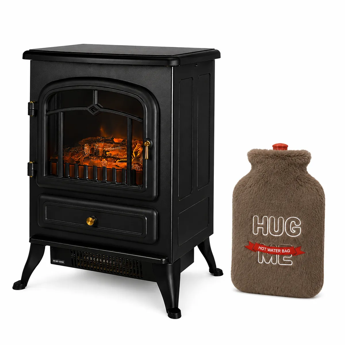 Electric Fireplace 1850W with Hot Water Bottle