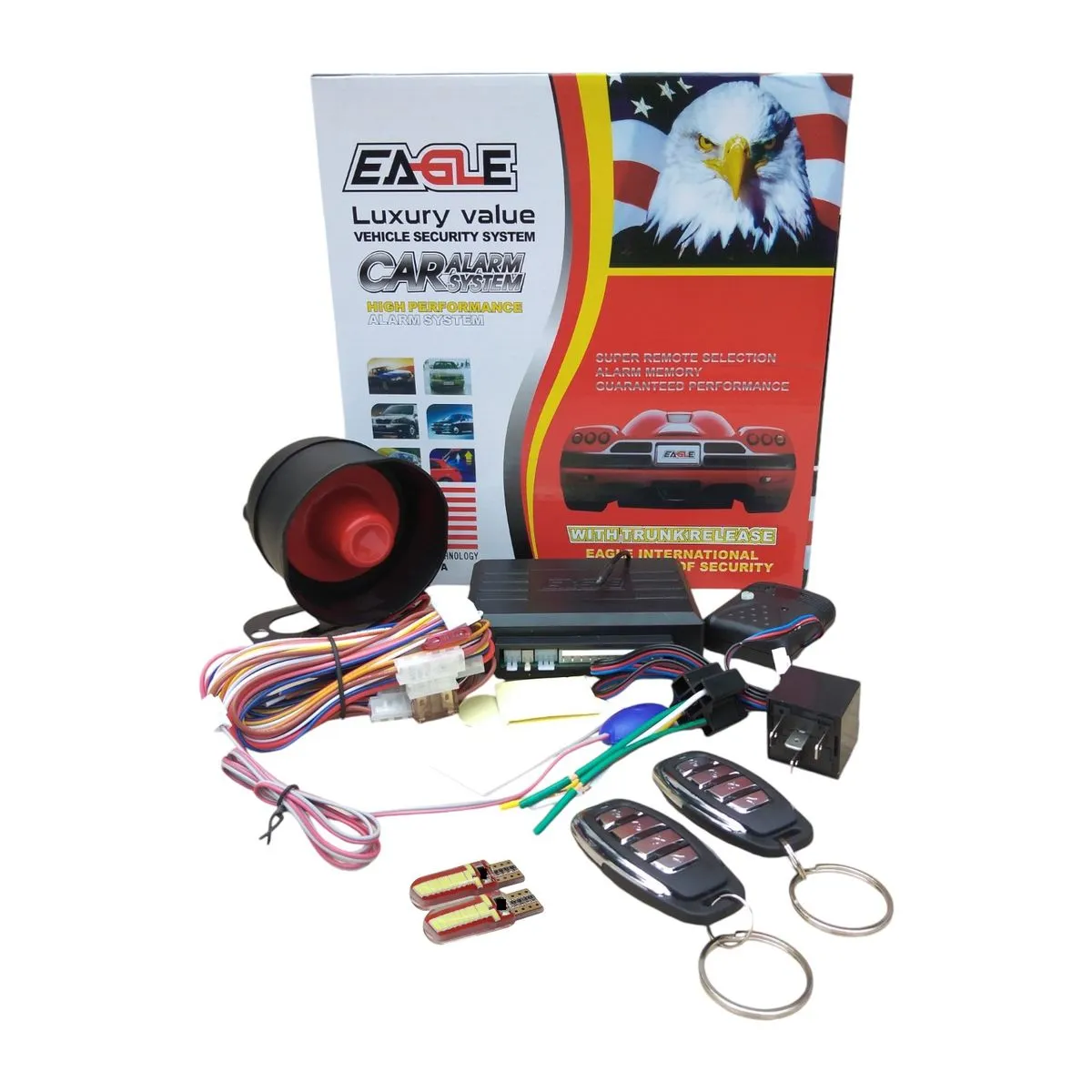 Universal Luxury Value Vehicle Security System With Set LED Park Lights