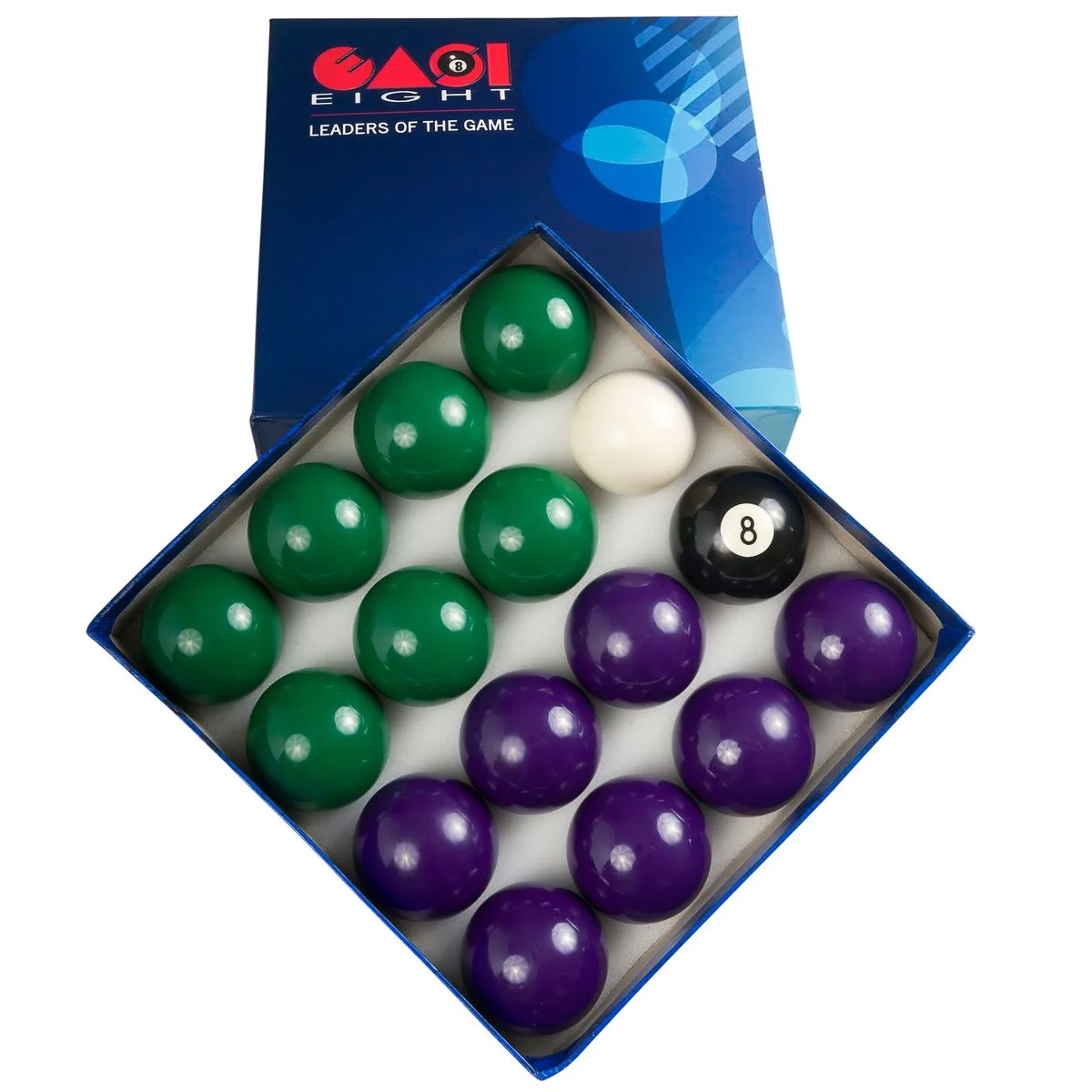 Pool Table Coloured Balls - Purple, Green