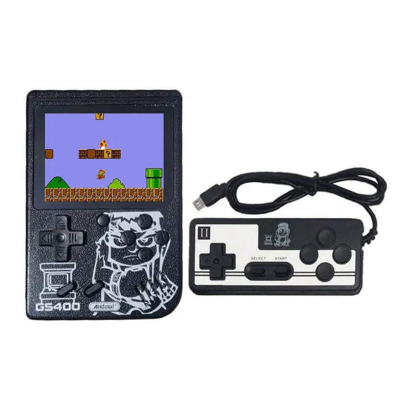 400 In 1 Game Console - Li-ion Battery + 400 Games + Up to Two Players - Black