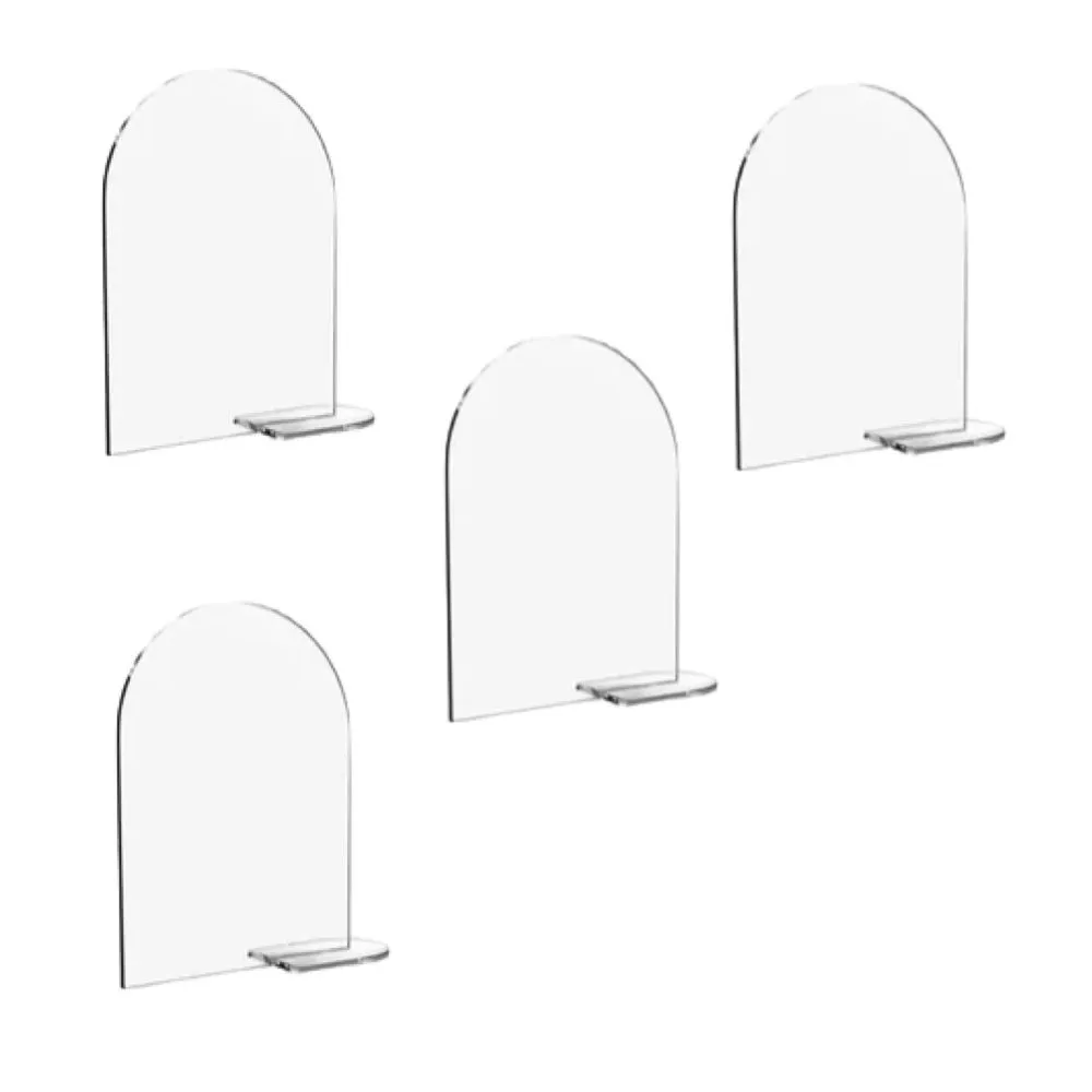 Craft Wedding DIY Transparent Acrylic Sign with Stands - 15cm (4 Piece)