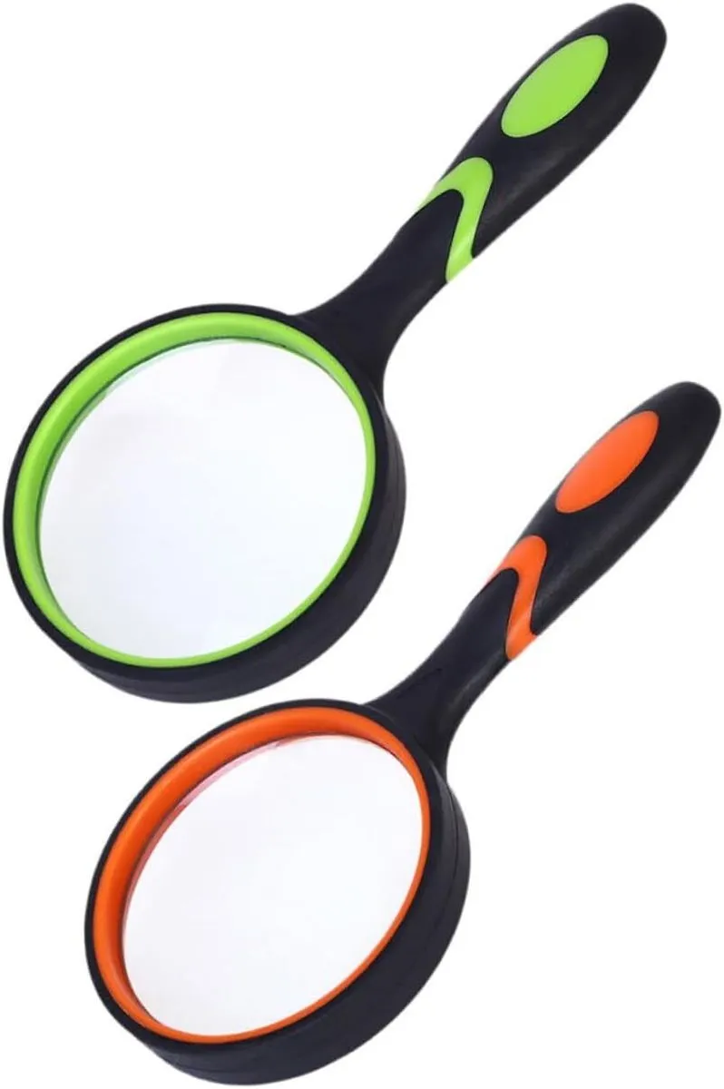 2 Pack 10x Handheld Magnifying Glass Detachable Magnifiers Shatterproof