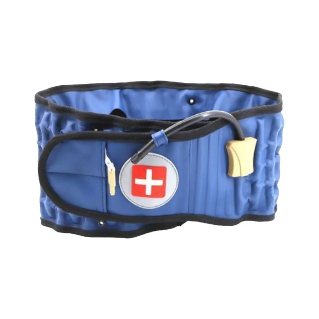 Spinal Air Traction Inflatable Belt with Manual Pump Blue