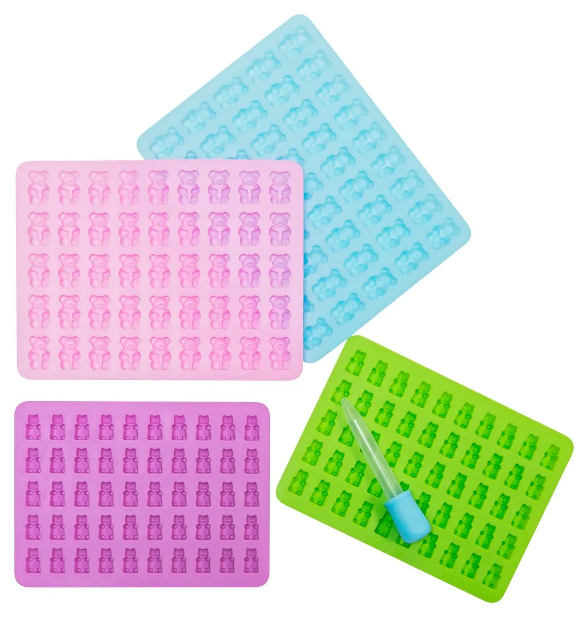 Gummy Bear Mould Set: 2 Sizes Silicone Moulds For Candy, Chocolate, Sweets