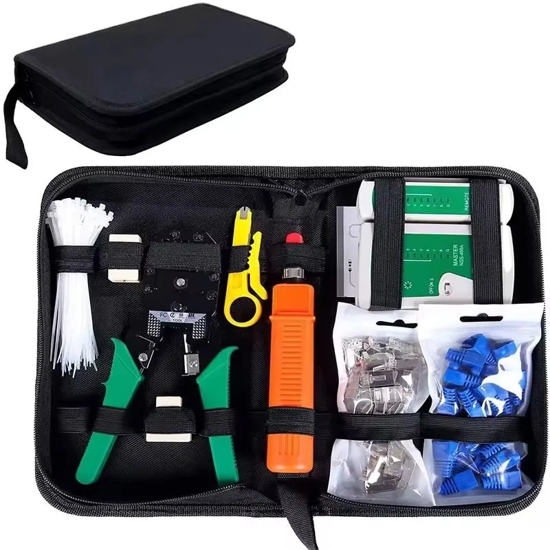 Networking Professional Cordless Power Hand Network Tool Kit Bag Set