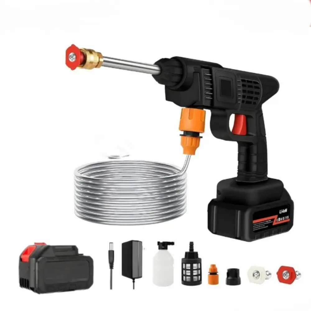 Portable Cordless High-Pressure Washer Kit with Rechargeable Battery