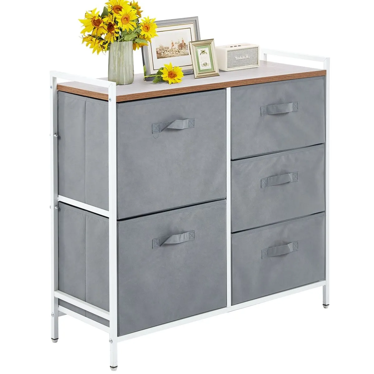 Chest of Drawers 5 Drawer Dresser Dressing Table Storage Cabinet