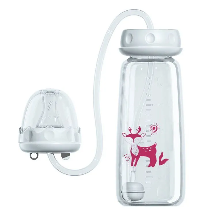 Hand Free Baby Bottle - Pink