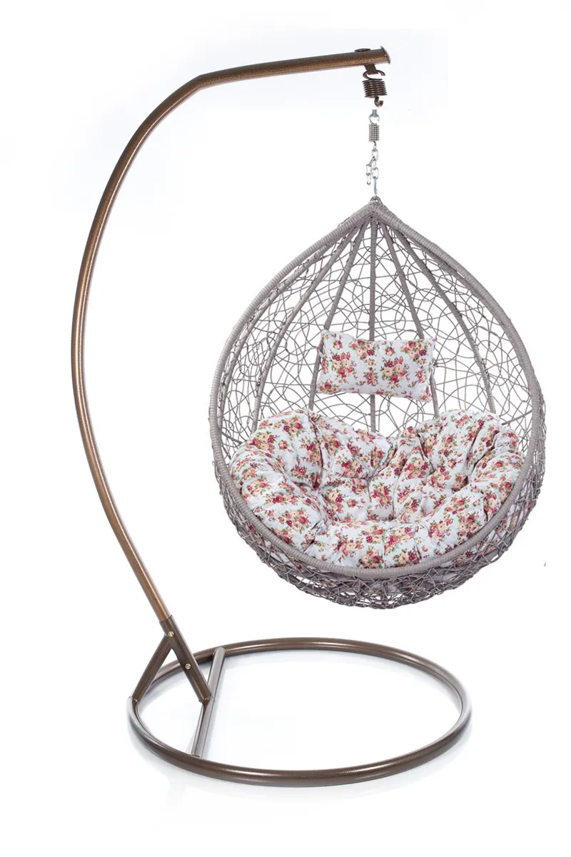 Hanging / Hammock / Patio / Garden / Balcony Swing Chairs - Grey Colour