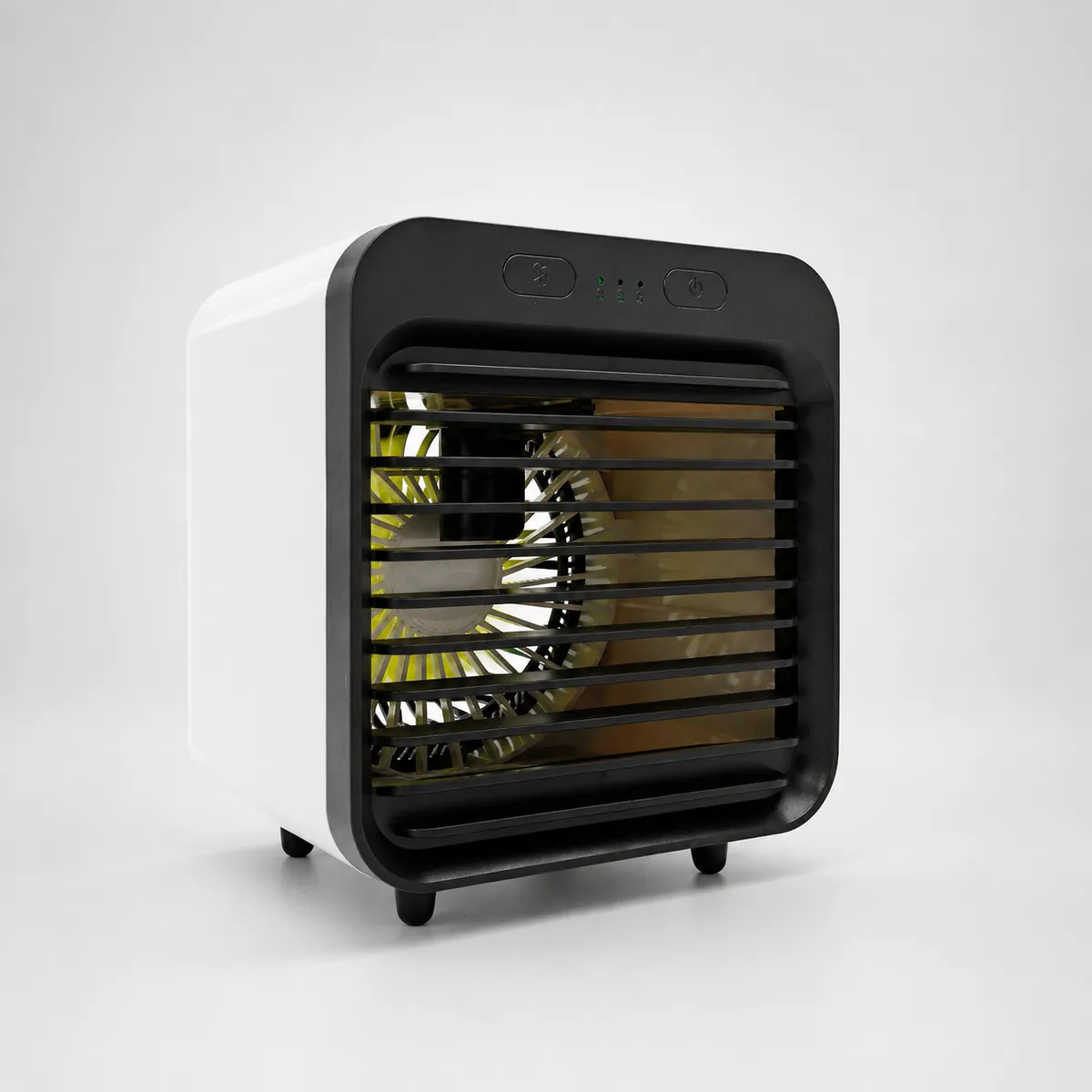 Portable USB Air Cooler Fan with Rechargeable Battery for Home Office - Black