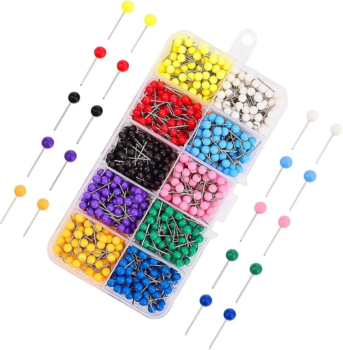 Decorative Ball Push Pins for Bulletin Board Corkboard Office & Photo Wall