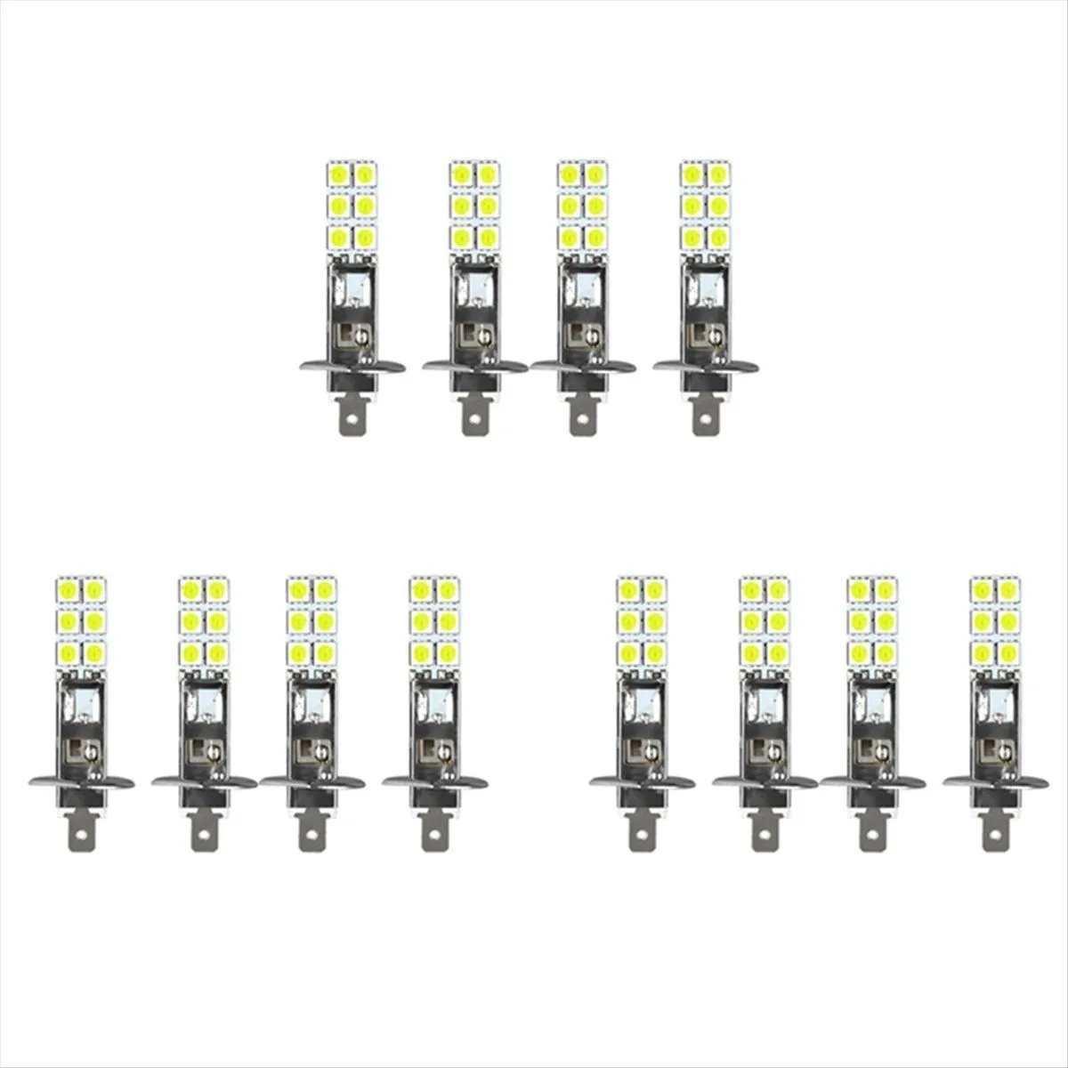 12PCS H1 6000K Super White 80W LED Headlight Bulbs Kit Fog Driving Light