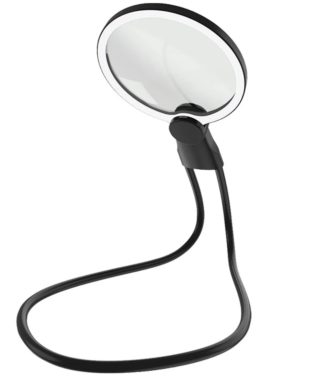 Neck Wear Magnifier Hands Free Magnifying Glass with Light for Close Work