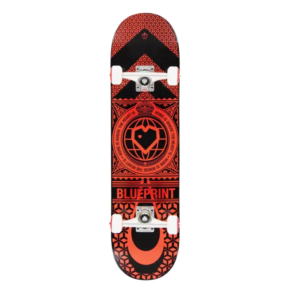 Blueprint Complete Skateboard - Home Heart - Red - 8.0