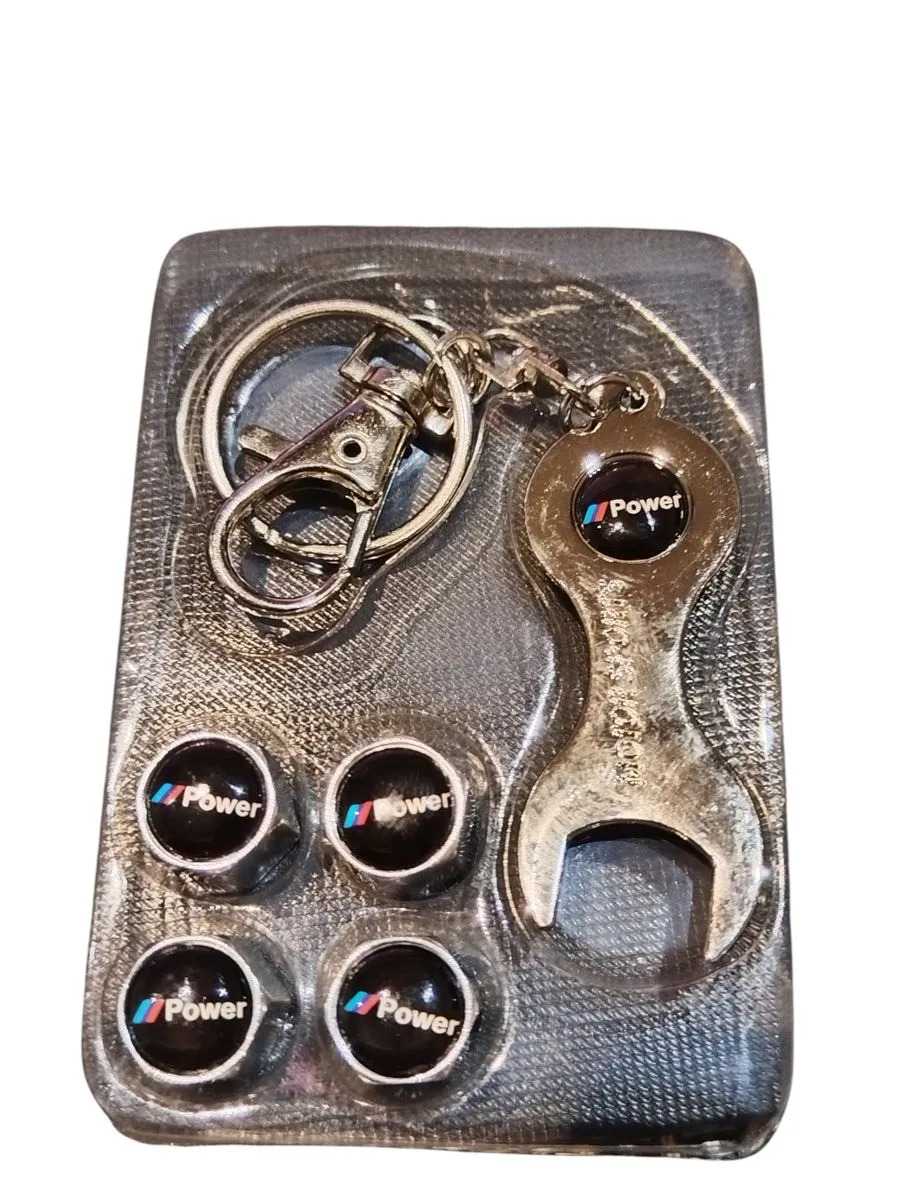 Power Design Tyre Valve Caps - Stainless Steel Compatible with BMW